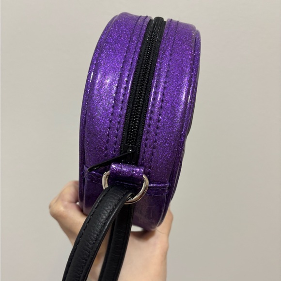 Purple and Black Small Love Pain and Stitches Pumpkin Bag - Picture 3 of 8